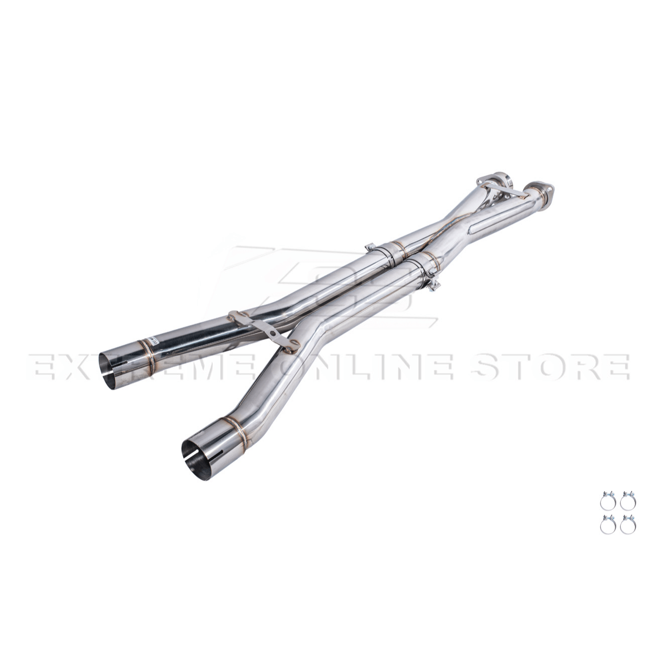 Chevrolet Corvette C6 Z06 ZR1 3 Inch X-Pipe T-304 Stainless Steel Exhaust Mid Pipe 2006-2011