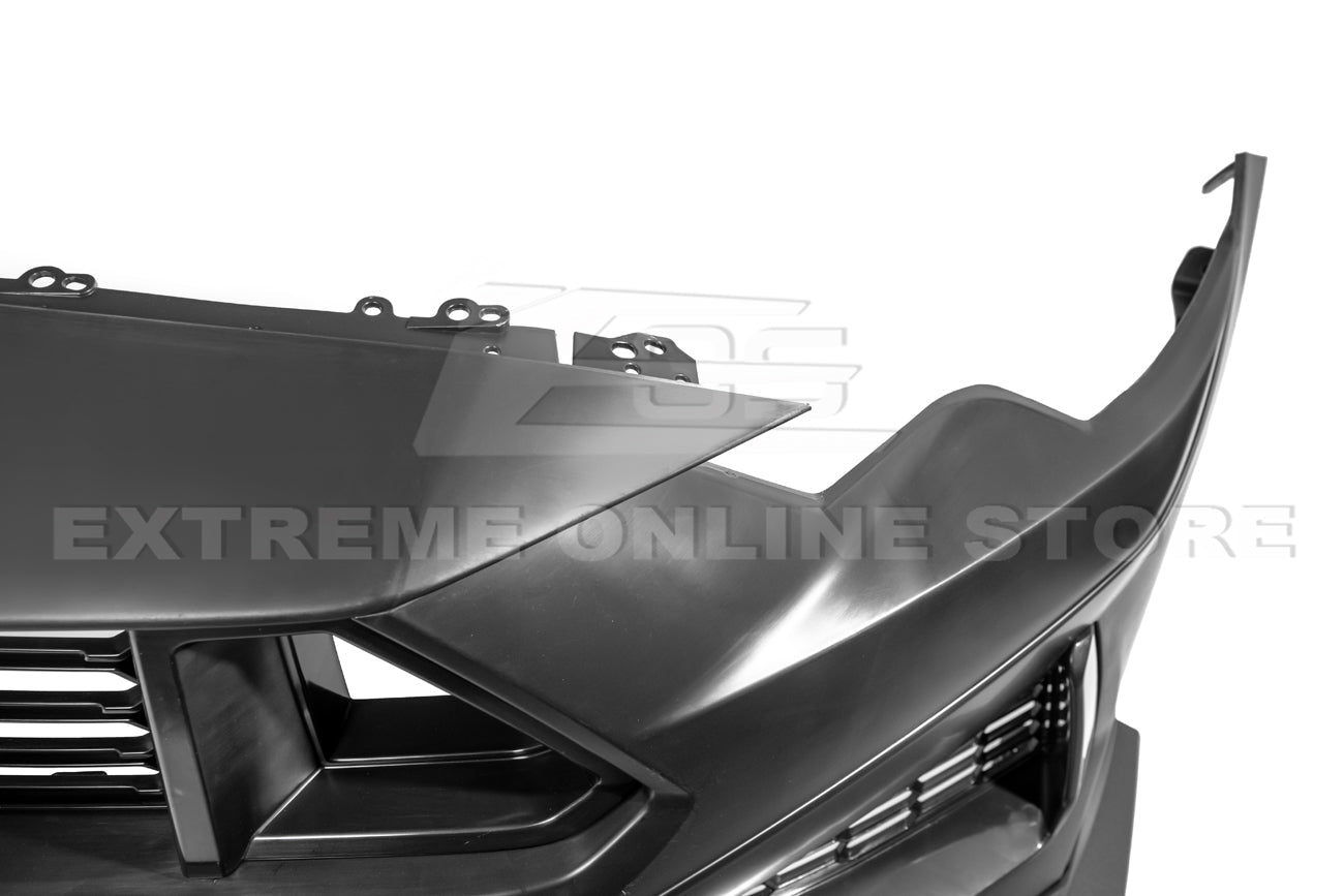 Ford Mustang S550 Dark Horse Style Primed Black Front Upper Lower Grille Lip 2018-2023