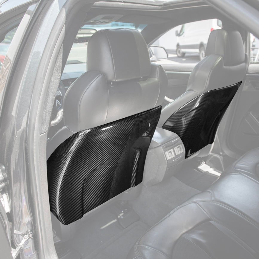 Cadillac CTS CTS-V Gen 2 Blackwing Style Dry Carbon Fiber Seat Back Covers 2009-2015