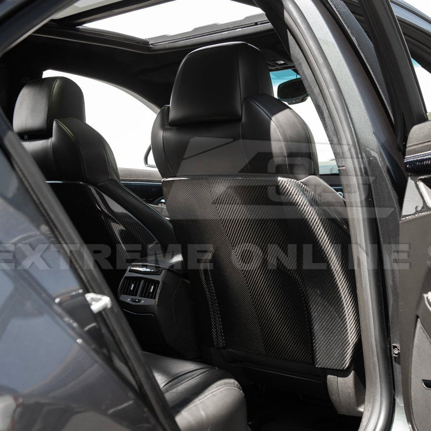 Cadillac CTS CTS-V Gen 2 Blackwing Style Dry Carbon Fiber Seat Back Covers 2009-2015