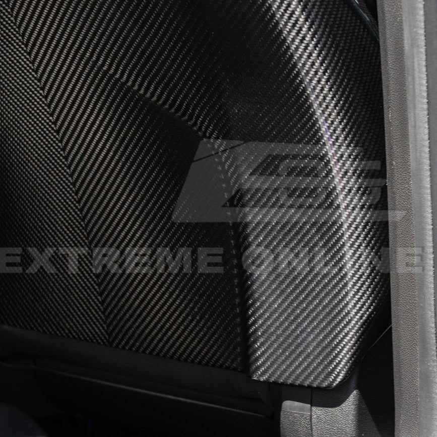 Cadillac CTS CTS-V Gen 2 Blackwing Style Dry Carbon Fiber Seat Back Covers 2009-2015