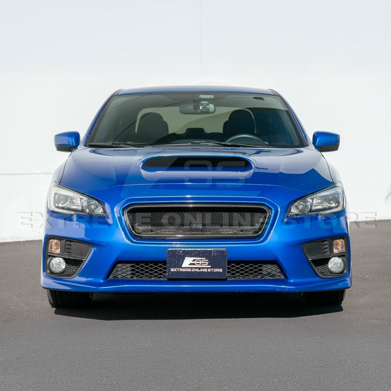Subaru WRX STI VA CS Style Carbon Fiber Front Grille Cover 2015-2017