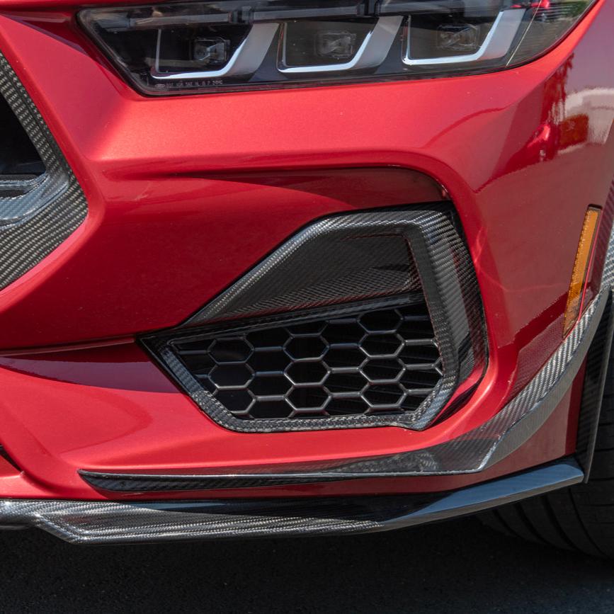 Ford Mustang S650 GT Carbon Fiber Front Side Grille Insert Set 2024-Up