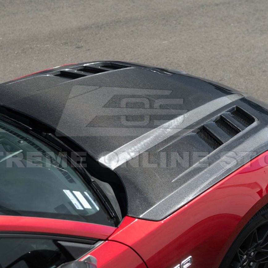 Ford Mustang S650 Terminator Style Carbon Fiber Front Bumper Hood Vented Cover 2024-Present