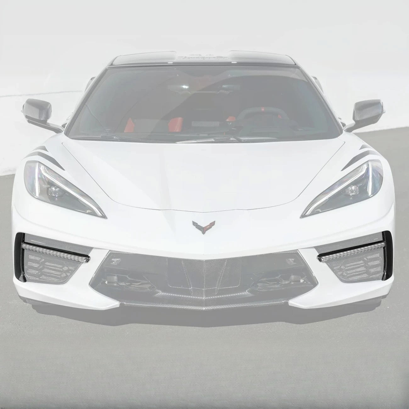 Chevrolet Corvette C8 Sequential LED DRL Light Bar Bezel Insert Carbon Flash Metallic 2020-Up