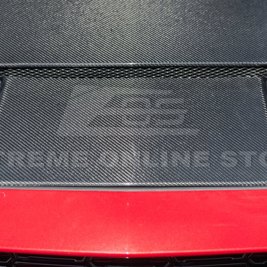Ford Mustang S650 Terminator Style Carbon Fiber Front Bumper Hood Vented Cover 2024-Present