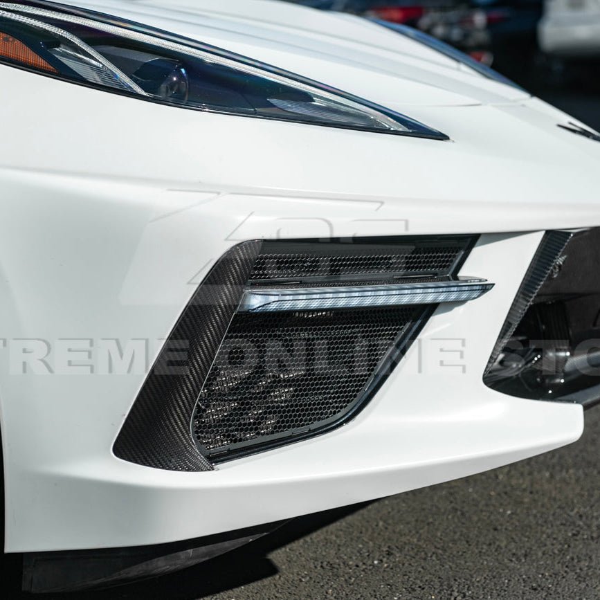 Chevrolet Corvette C8 Sequential LED DRL Light Bar Bezel Insert Carbon Flash Metallic 2020-Up