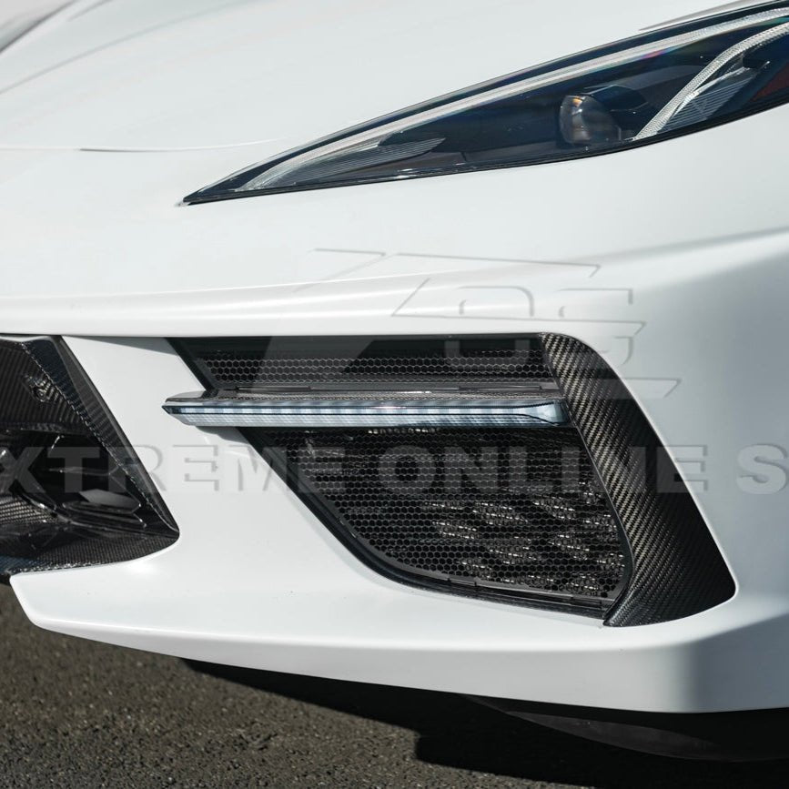 Chevrolet Corvette C8 Sequential LED DRL Light Bar Bezel Insert Carbon Flash Metallic 2020-Up