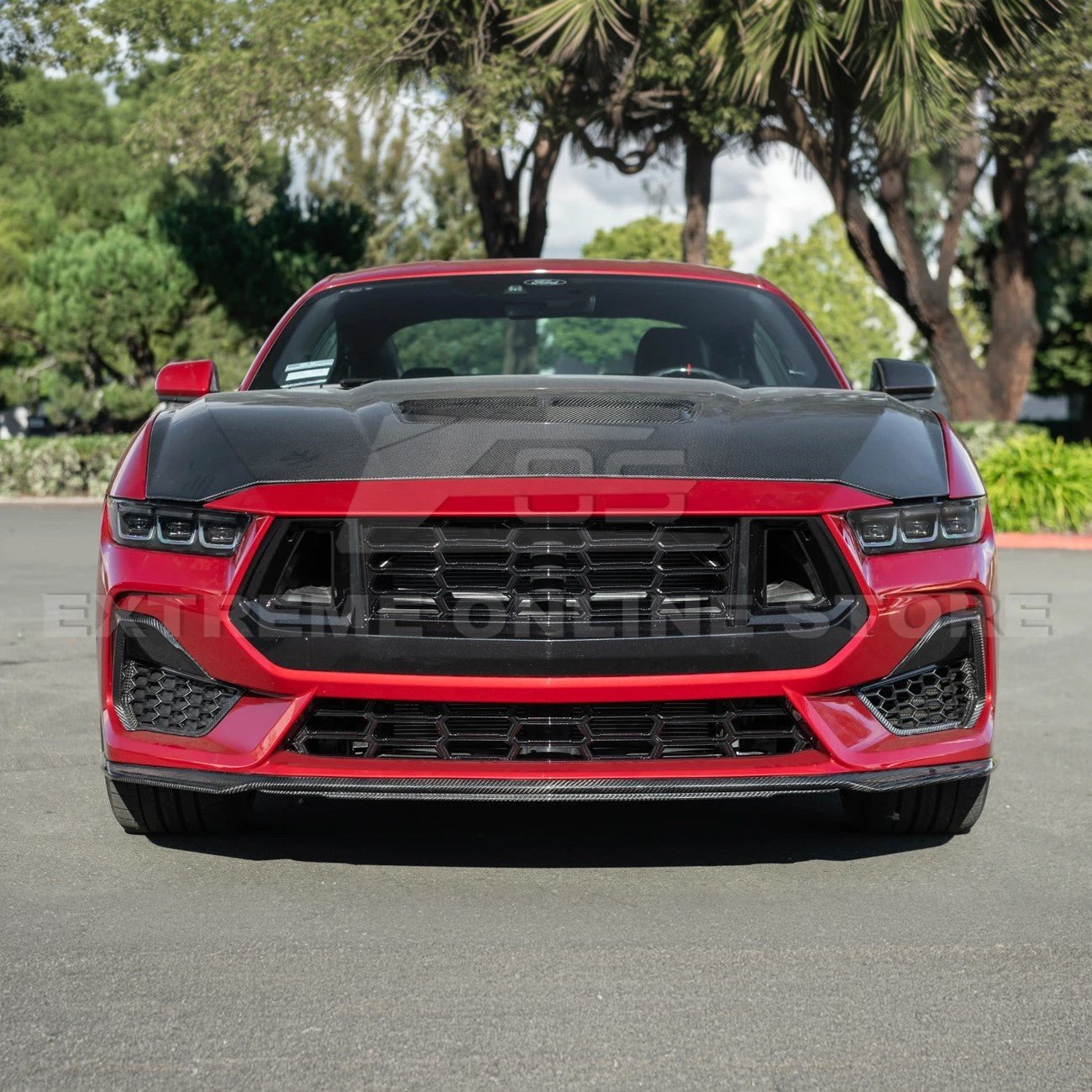 Ford Mustang S650 Dark Horse Style Gloss Black Front Grille Insert 2024-Up