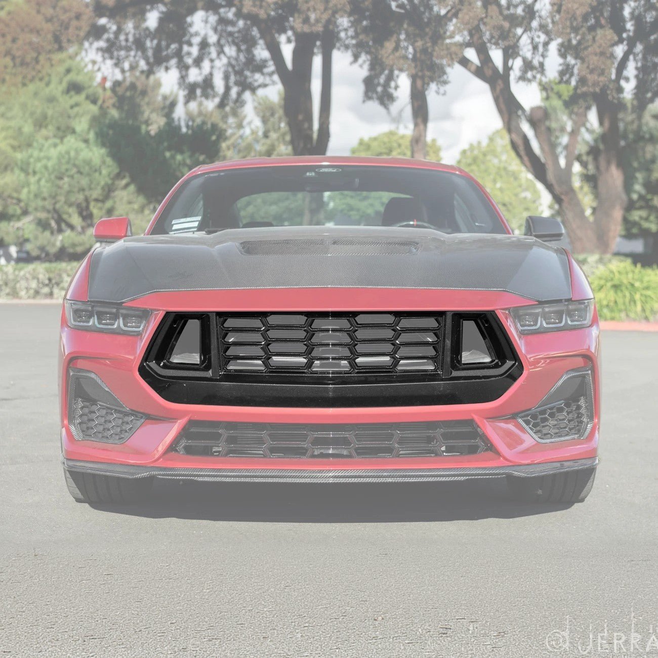 Ford Mustang S650 Dark Horse Style Gloss Black Front Grille Insert 2024-Up