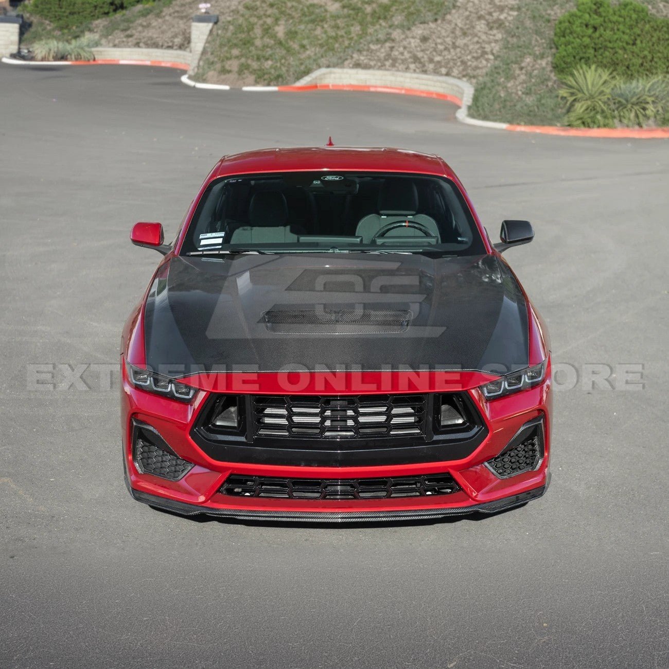 Ford Mustang S650 Dark Horse Style Gloss Black Front Grille Insert 2024-Up