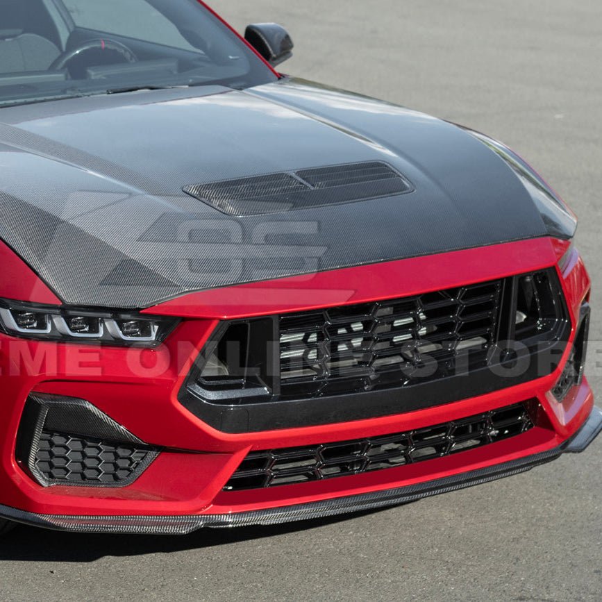 Ford Mustang S650 Dark Horse Style Gloss Black Front Grille Insert 2024-Up