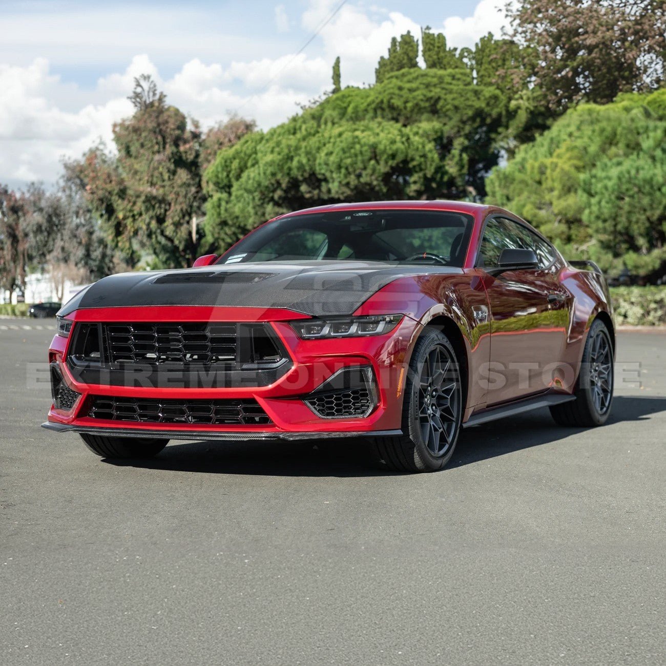 Ford Mustang S650 Dark Horse Style Gloss Black Front Grille Insert 2024-Up