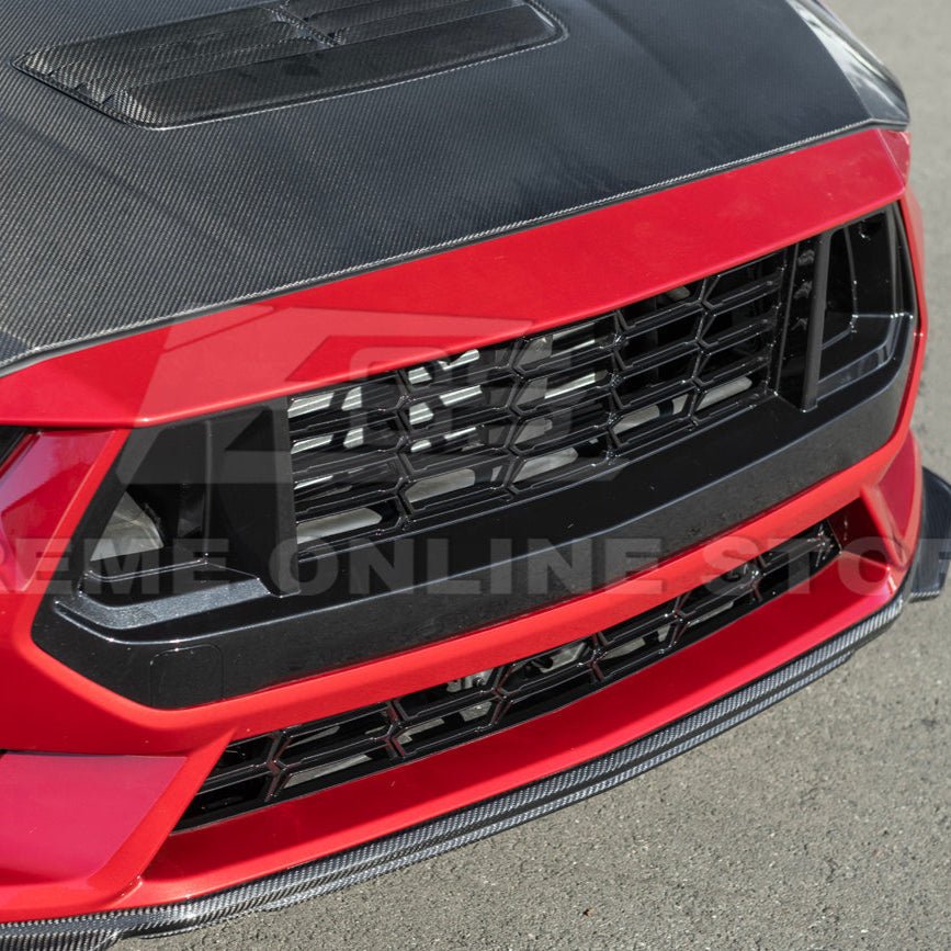 Ford Mustang S650 Dark Horse Style Gloss Black Front Grille Insert 2024-Up