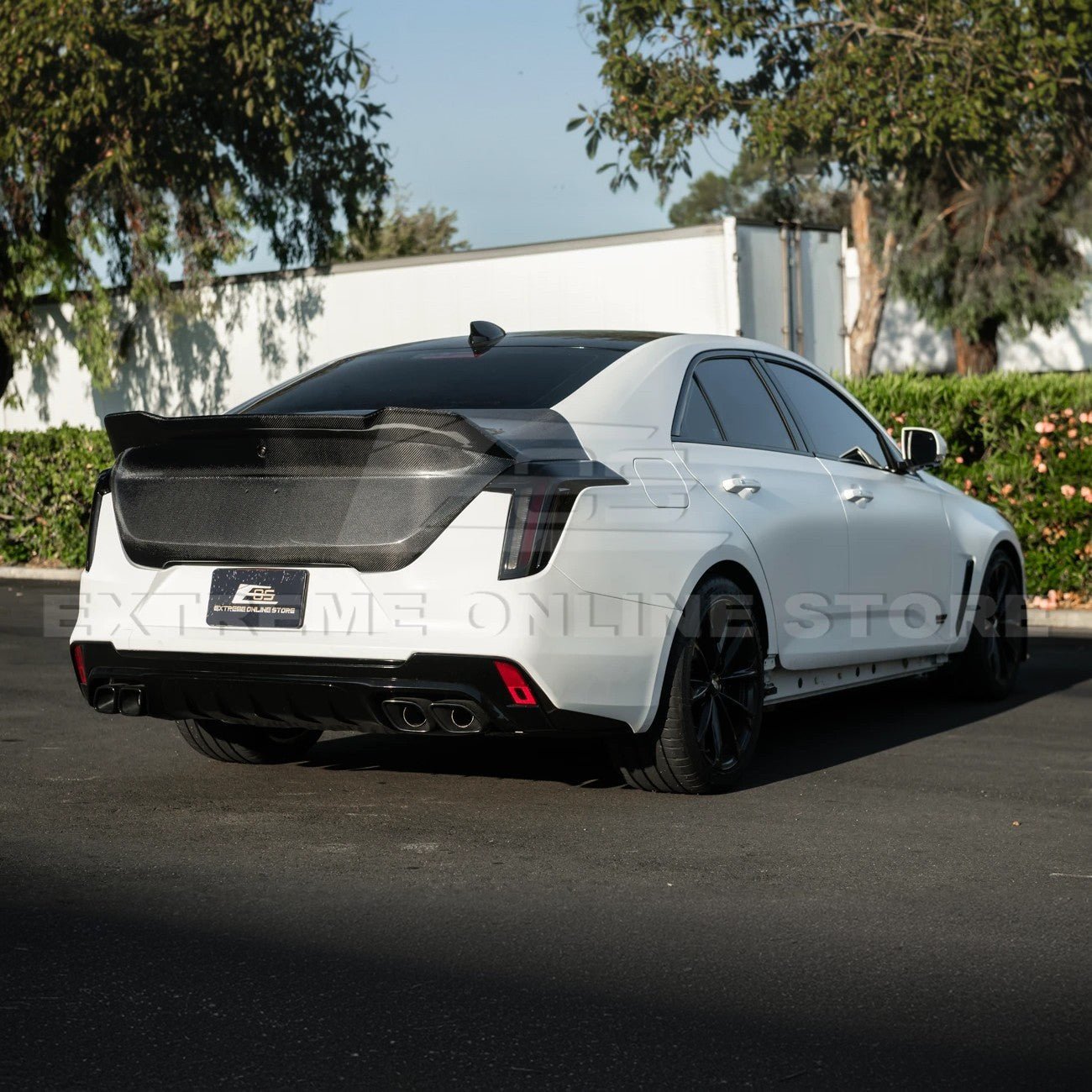 Cadillac CT4 Carbon Fiber Rear Trunk Decklid with Integrated Blackwing V2 Spoiler 2020-2026