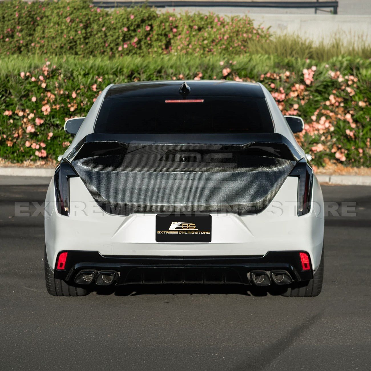 Cadillac CT4 Carbon Fiber Rear Trunk Decklid with Integrated Blackwing V2 Spoiler 2020-2026