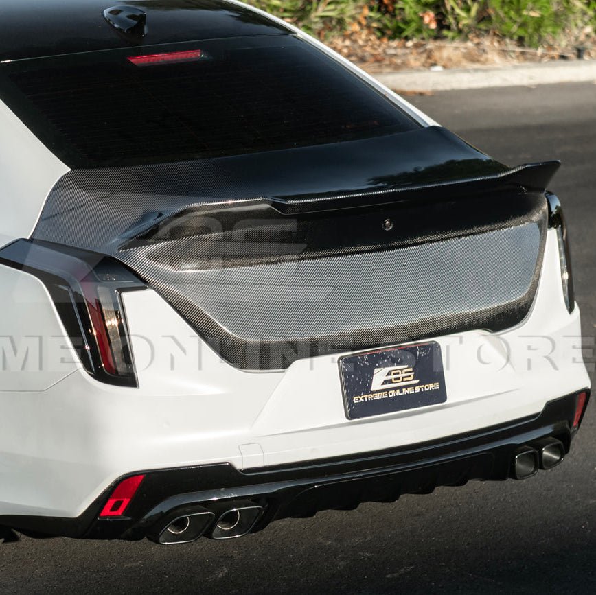 Cadillac CT4 Carbon Fiber Rear Trunk Decklid with Integrated Blackwing V2 Spoiler 2020-2026