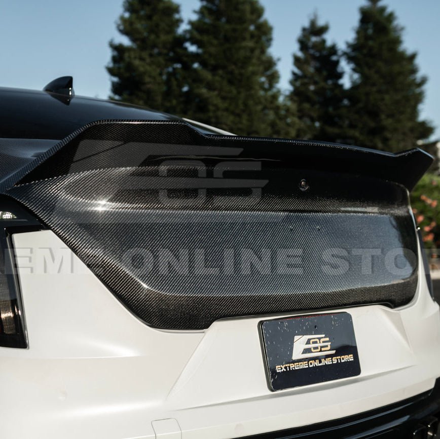 Cadillac CT4 Carbon Fiber Rear Trunk Decklid with Integrated Blackwing V2 Spoiler 2020-2026