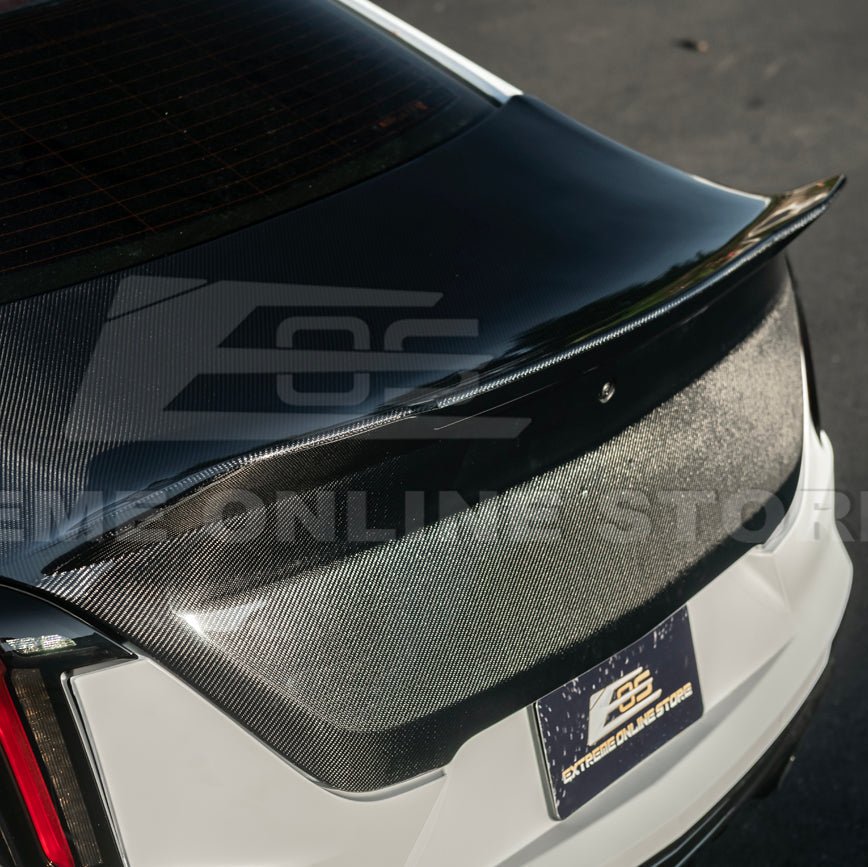 Cadillac CT4 Carbon Fiber Rear Trunk Decklid with Integrated Blackwing V2 Spoiler 2020-2026