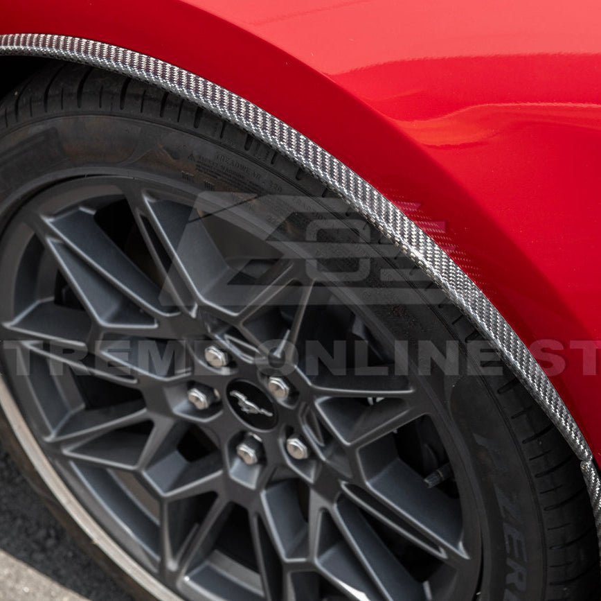 Mustang S650 Dry Carbon Fiber Front Quarter Fender Flare Extensions 2024-Up