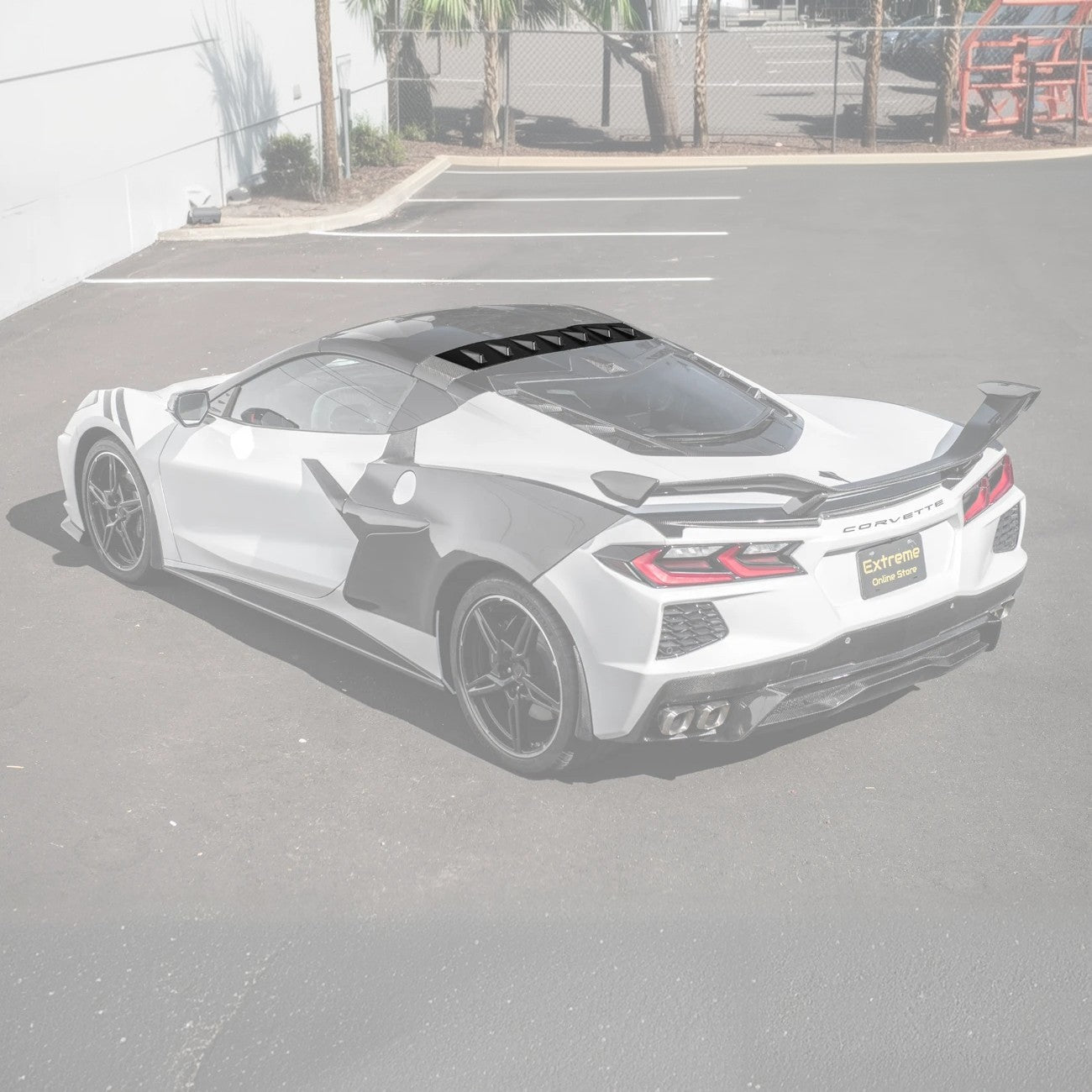 Chevrolet Corvette C8 EOS Style Carbon Fiber Rear Roof Vortex Generator Spoiler 2020-2026