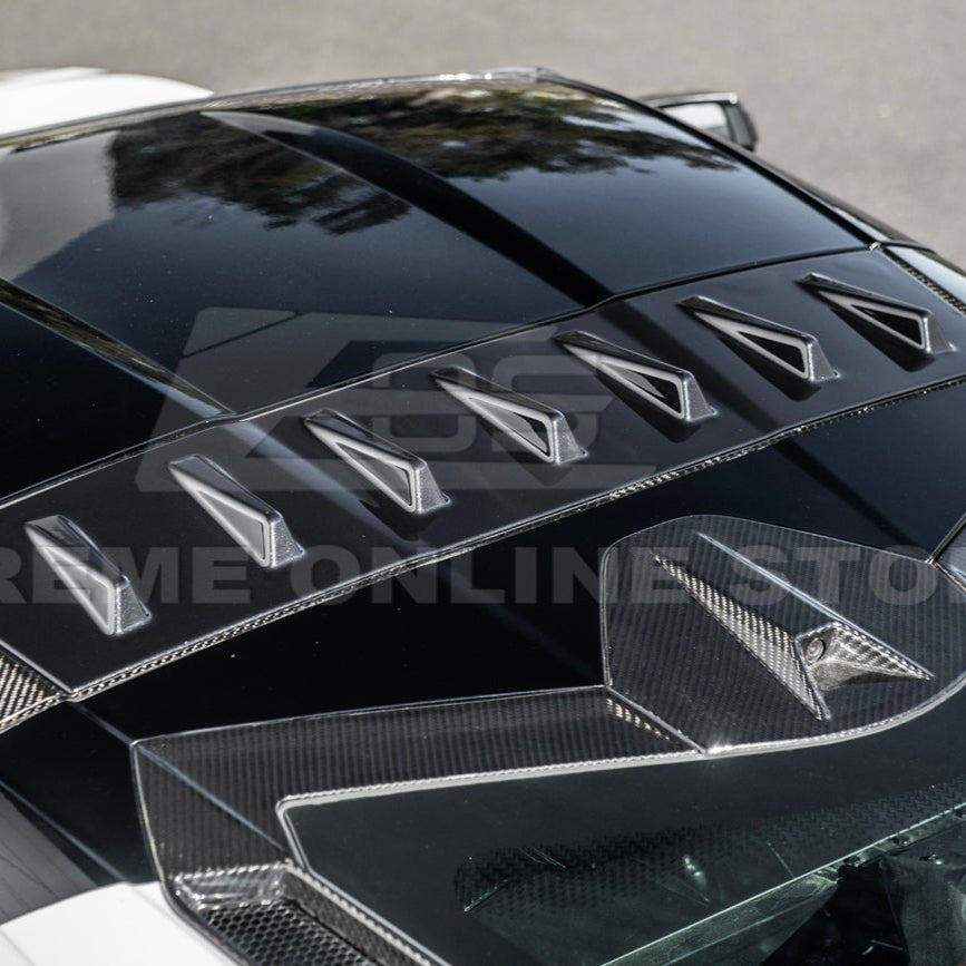 Chevrolet Corvette C8 EOS Style Carbon Fiber Rear Roof Vortex Generator Spoiler 2020-2026