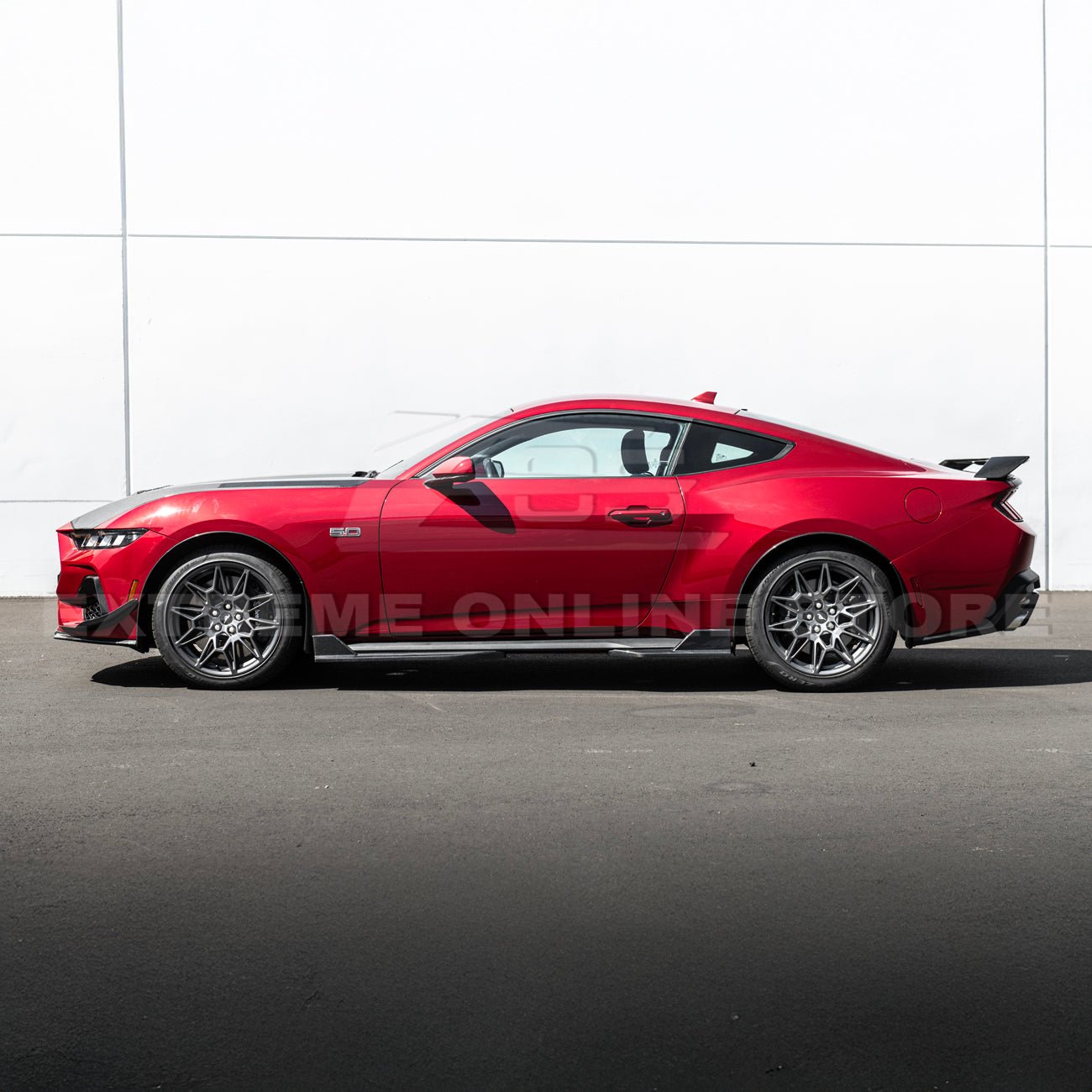 Ford Mustang S650 Dry Carbon Fiber XL Extended Fender Flares Mud Flap Kit 2024-Up