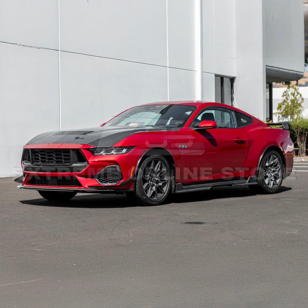 Ford Mustang S650 Dry Carbon Fiber XL Extended Fender Flares Mud Flap Kit 2024-Up