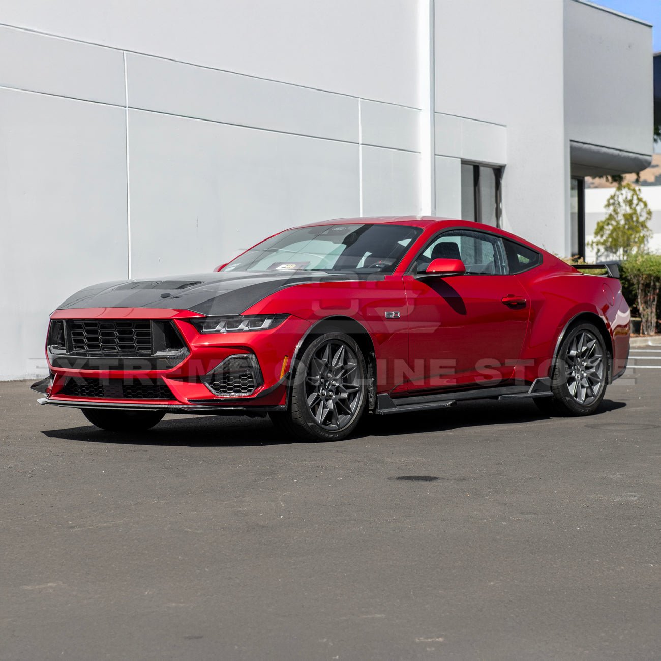 Ford Mustang S650 Dry Carbon Fiber XL Extended Fender Flares Mud Flap Kit 2024-Up