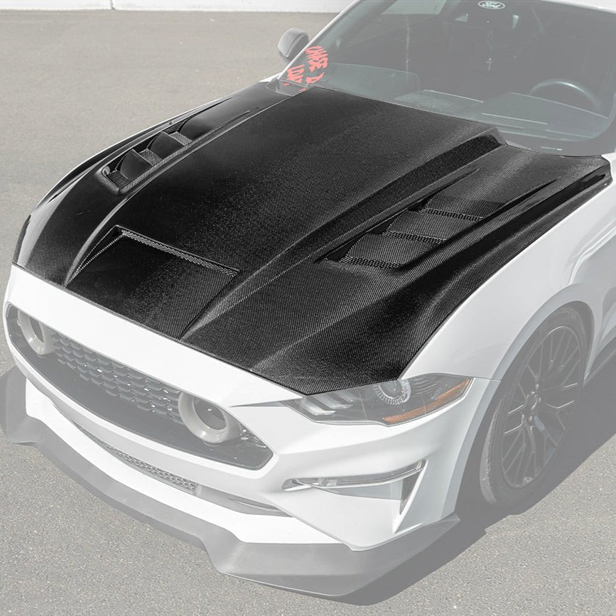 Ford Mustang Terminator Style Front Vented Bumper Hood 2018-2023