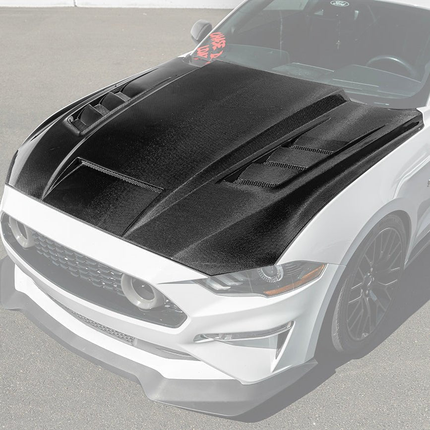 Ford Mustang Terminator Style Front Vented Bumper Hood 2018-2023