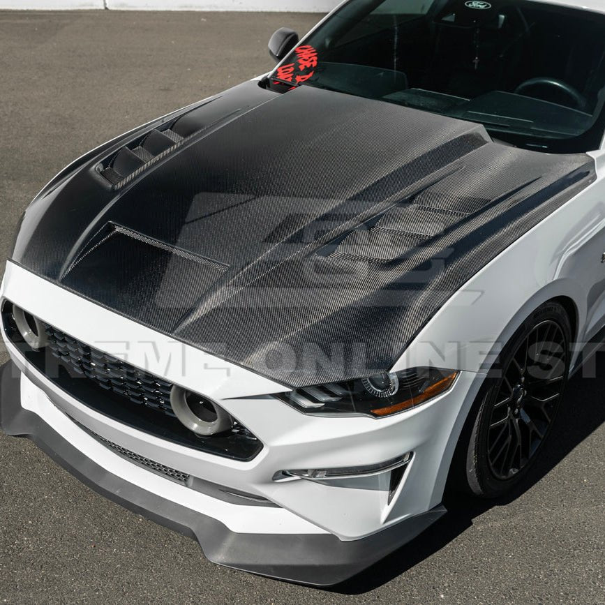 Ford Mustang Terminator Style Front Vented Bumper Hood 2018-2023
