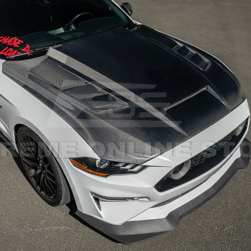 Ford Mustang Terminator Style Front Vented Bumper Hood 2018-2023