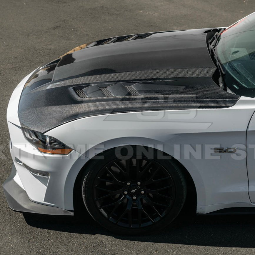 Ford Mustang Terminator Style Front Vented Bumper Hood 2018-2023