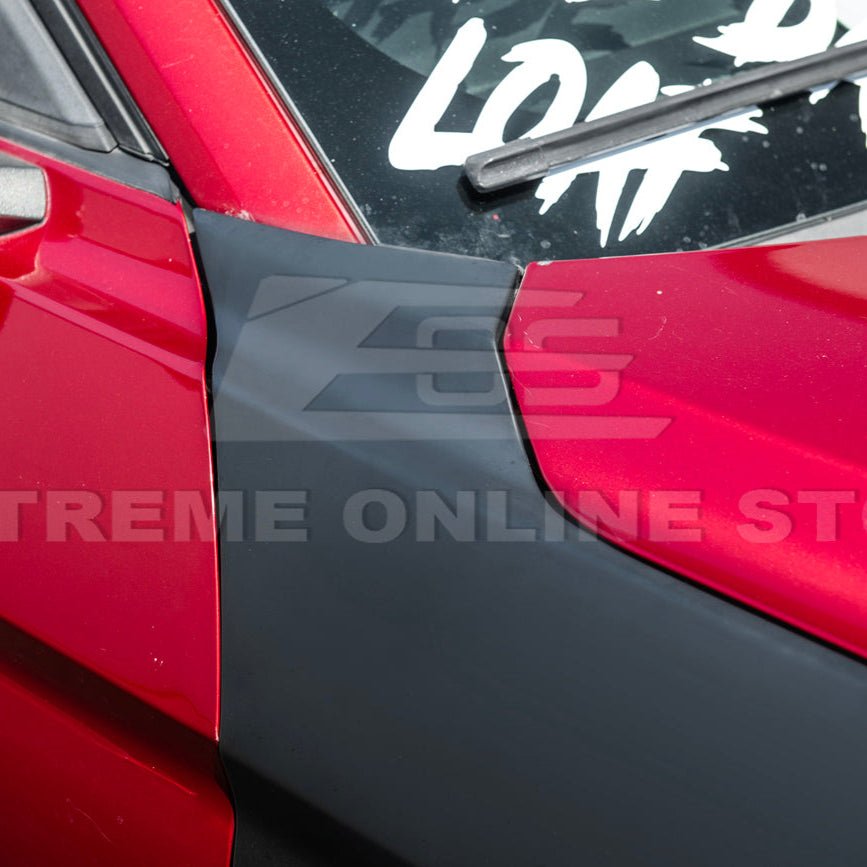 Ford Mustang S550 GT500 KR Style Matte Black Front Side Vented Fenders 2015-2017