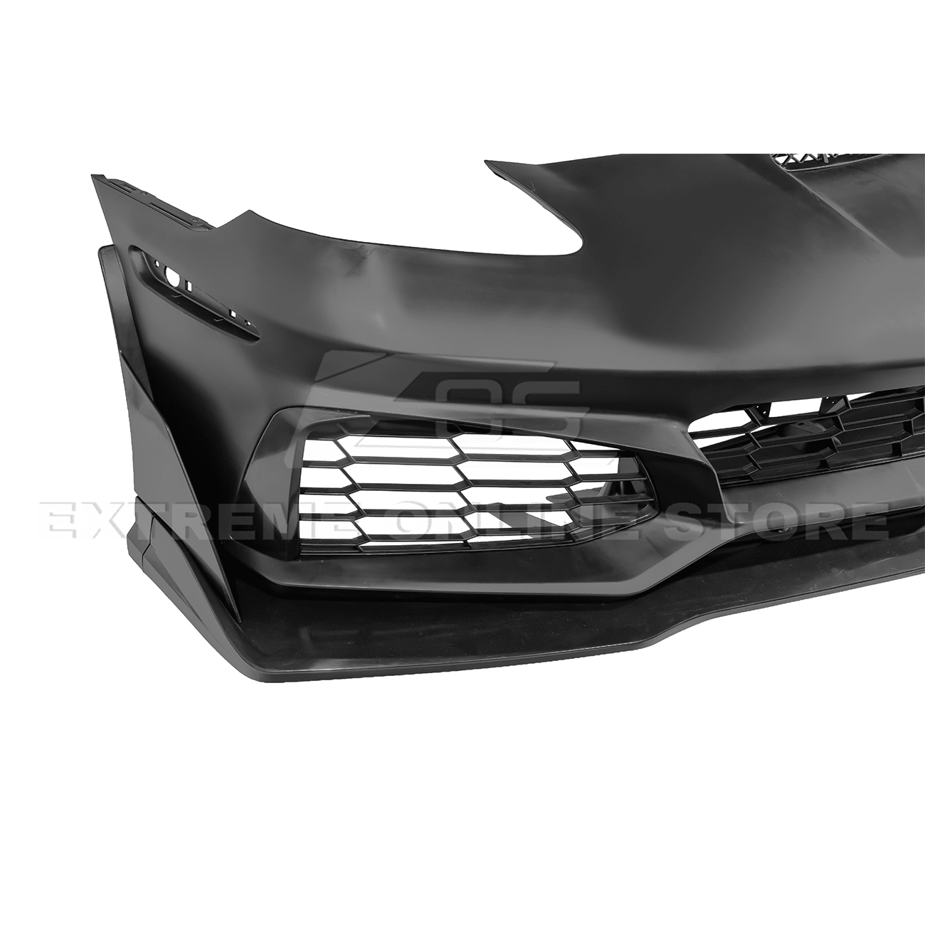 Corvette C6 Z06 C7 ZR1 Style Primed Front Bumper Replacement Cover 2005-2013