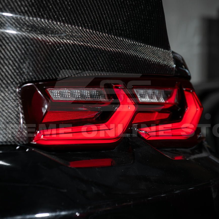 Chevrolet Camaro C8 Style Sequential LED Rear Taillights Smoke Clear Red Lens 2019-Up