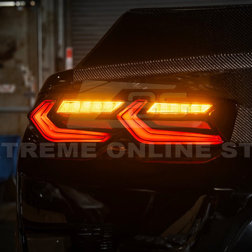 Chevrolet Camaro C8 Style Sequential LED Rear Taillights Smoke Clear Red Lens 2019-Up