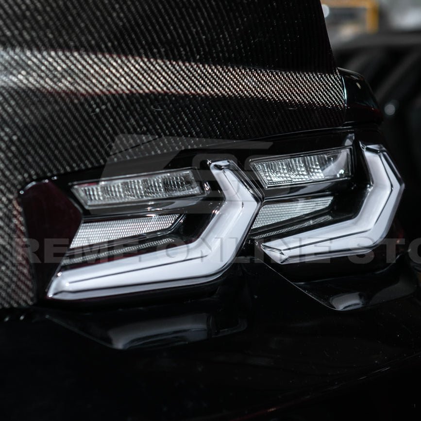 Chevrolet Camaro C8 Style Sequential LED Rear Taillights Smoke Clear Red Lens 2019-Up