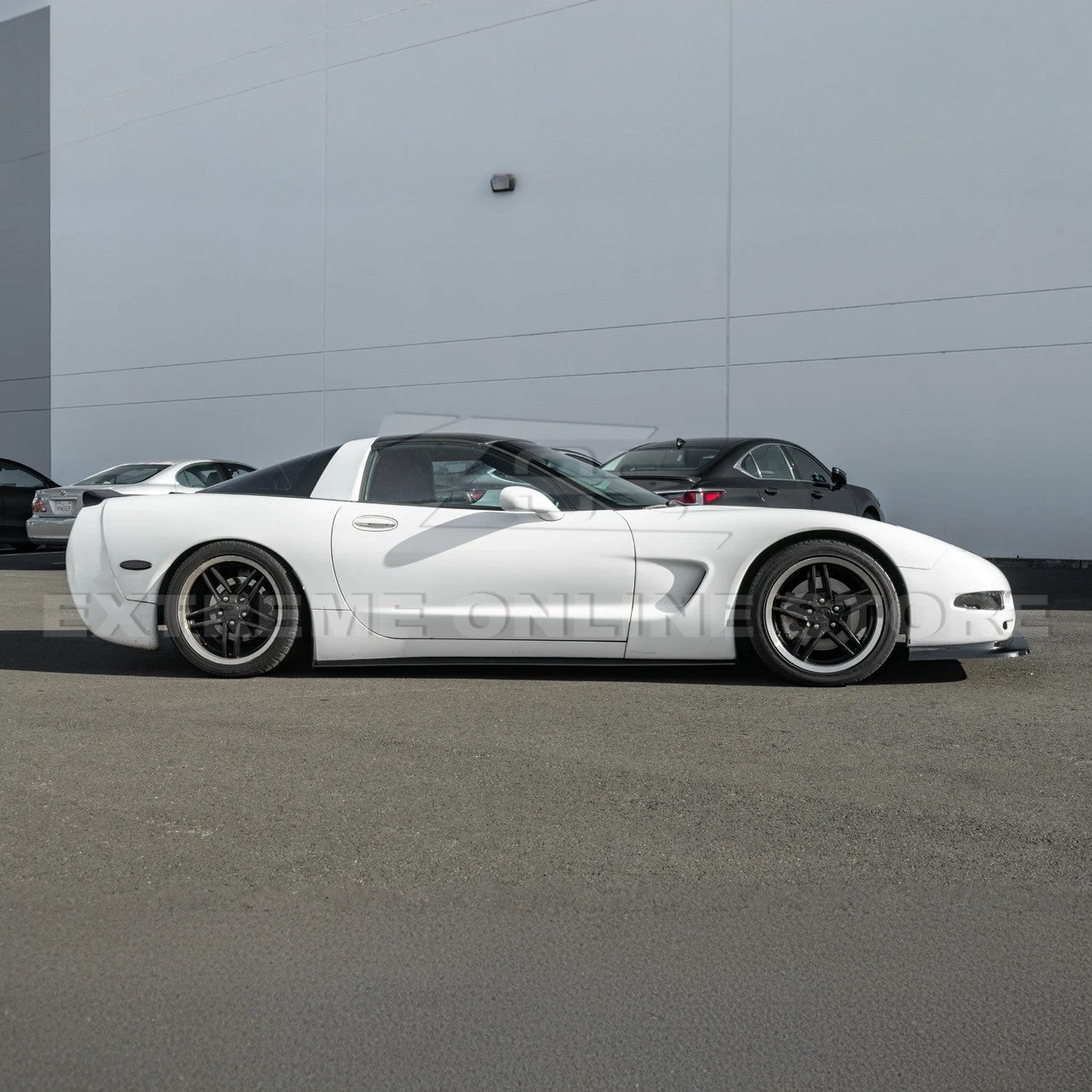 Chevrolet Corvette C5 ZR1 Style Gloss Black Front Lip Side Skirts Rear Spoiler Kit 1997-2004