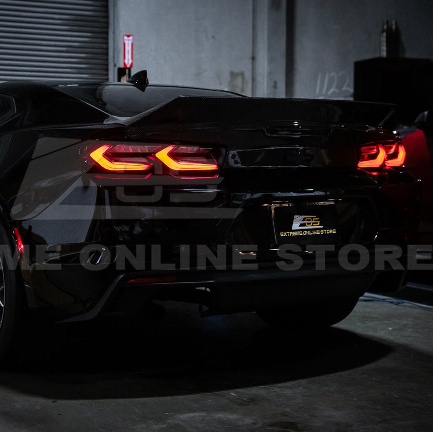 Chevrolet Camaro C8 Style Sequential LED Rear Taillights Smoke Clear Red Lens 2019-Up