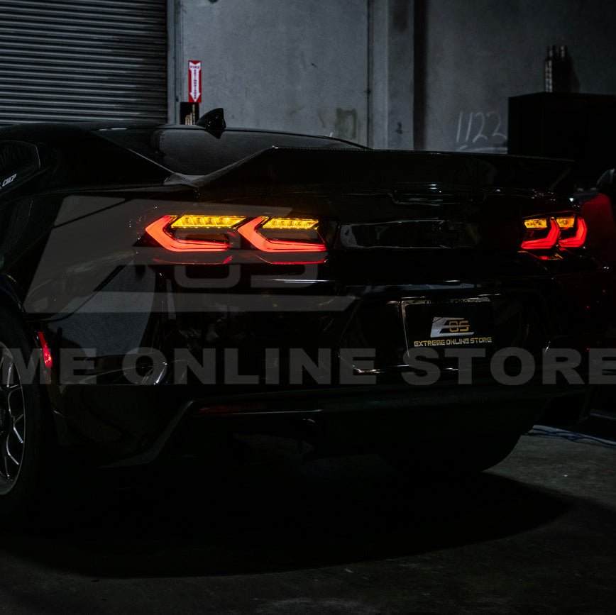 Chevrolet Camaro C8 Style Sequential LED Rear Taillights Smoke Clear Red Lens 2019-Up