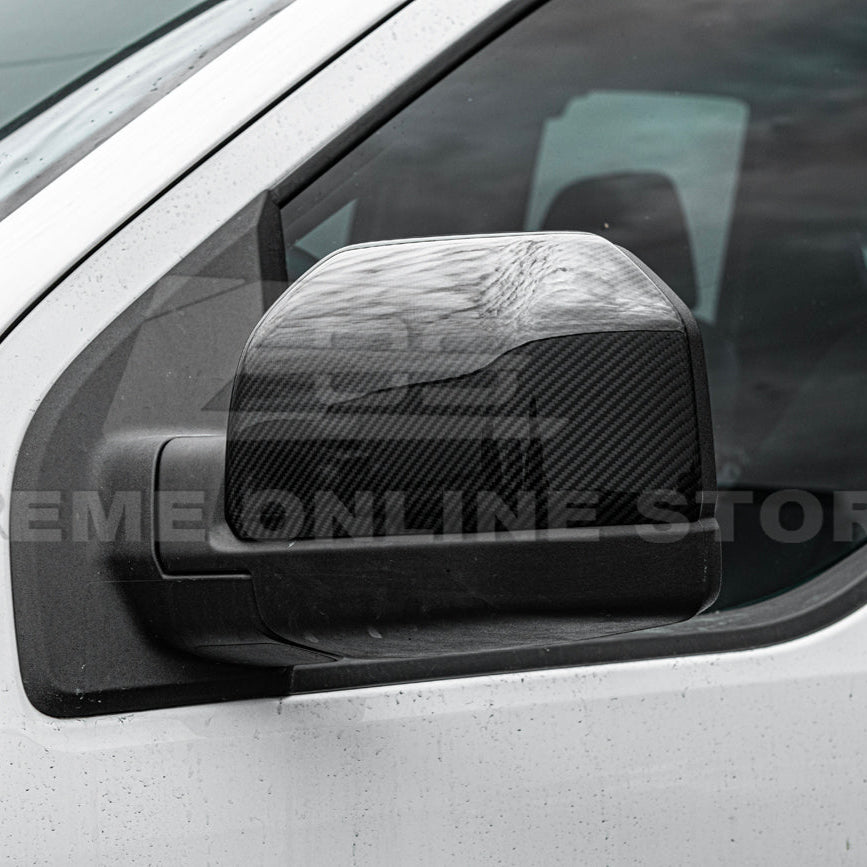 Ford F-150 Factory Style Carbon Fiber Side Mirror Cap Covers 2015-2020
