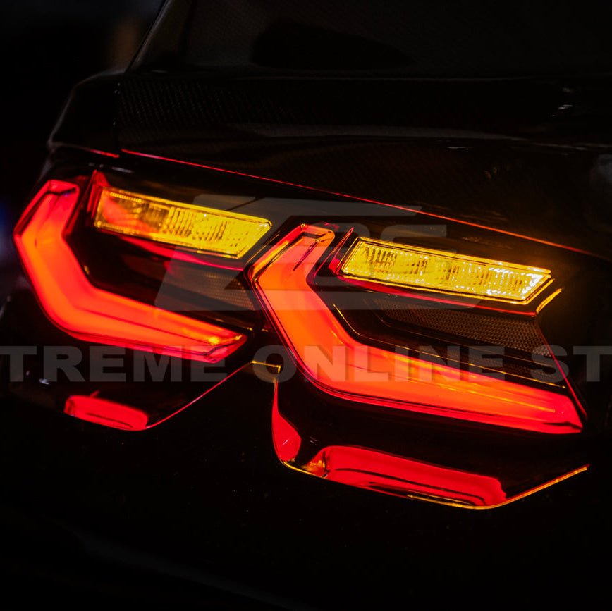 Chevrolet Camaro C8 Style Sequential LED Rear Taillights Smoke Clear Red Lens 2019-Up
