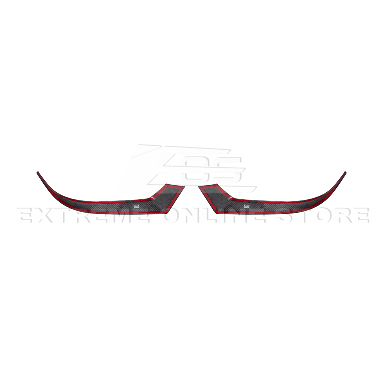 Ford Mustang S650 Factory Style Carbon Fiber Headlight Eyebrow Trim Cover Pair 2024-Up