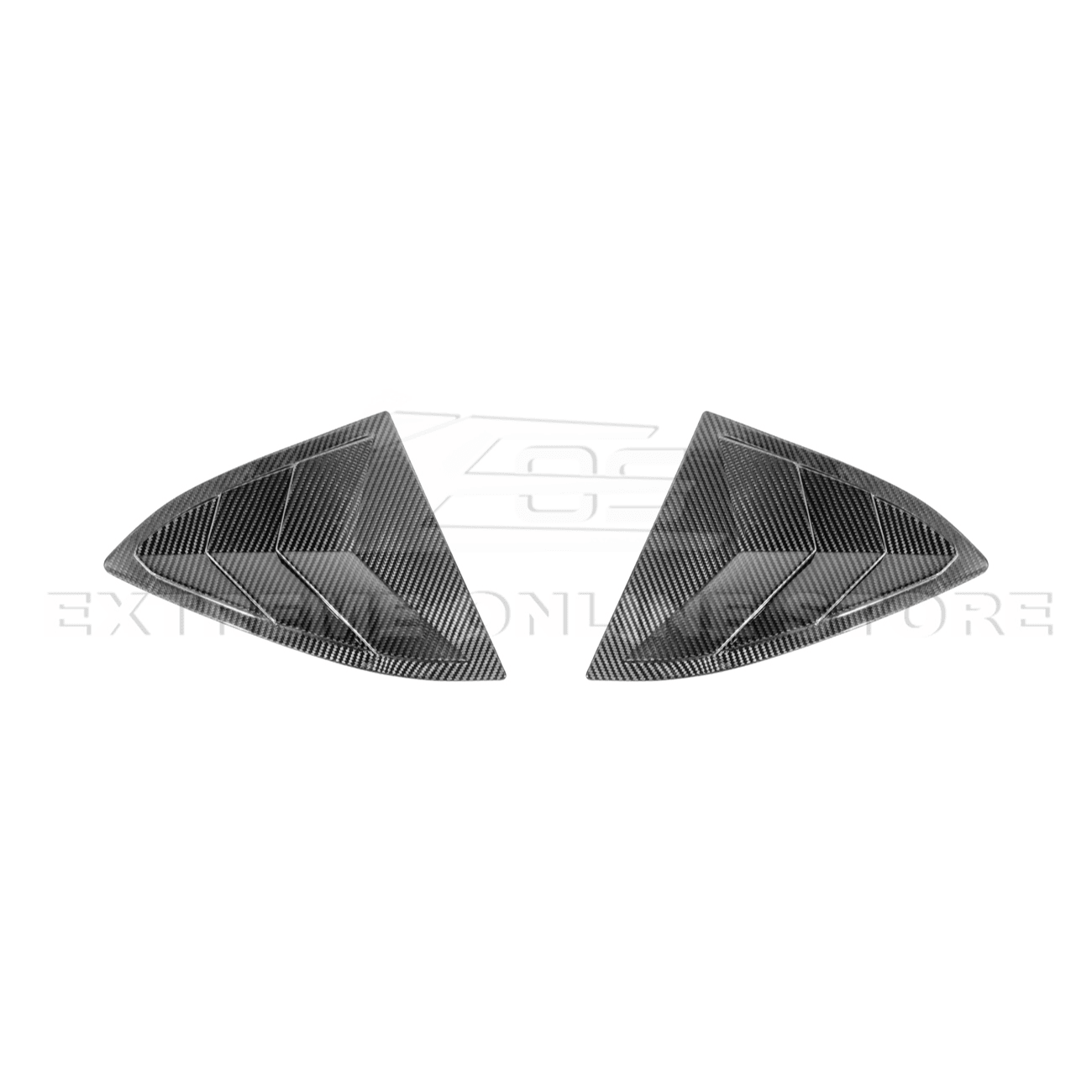 Corvette C8 Dry Carbon Fiber Side Quarter Window Louver Covers 2020-Up