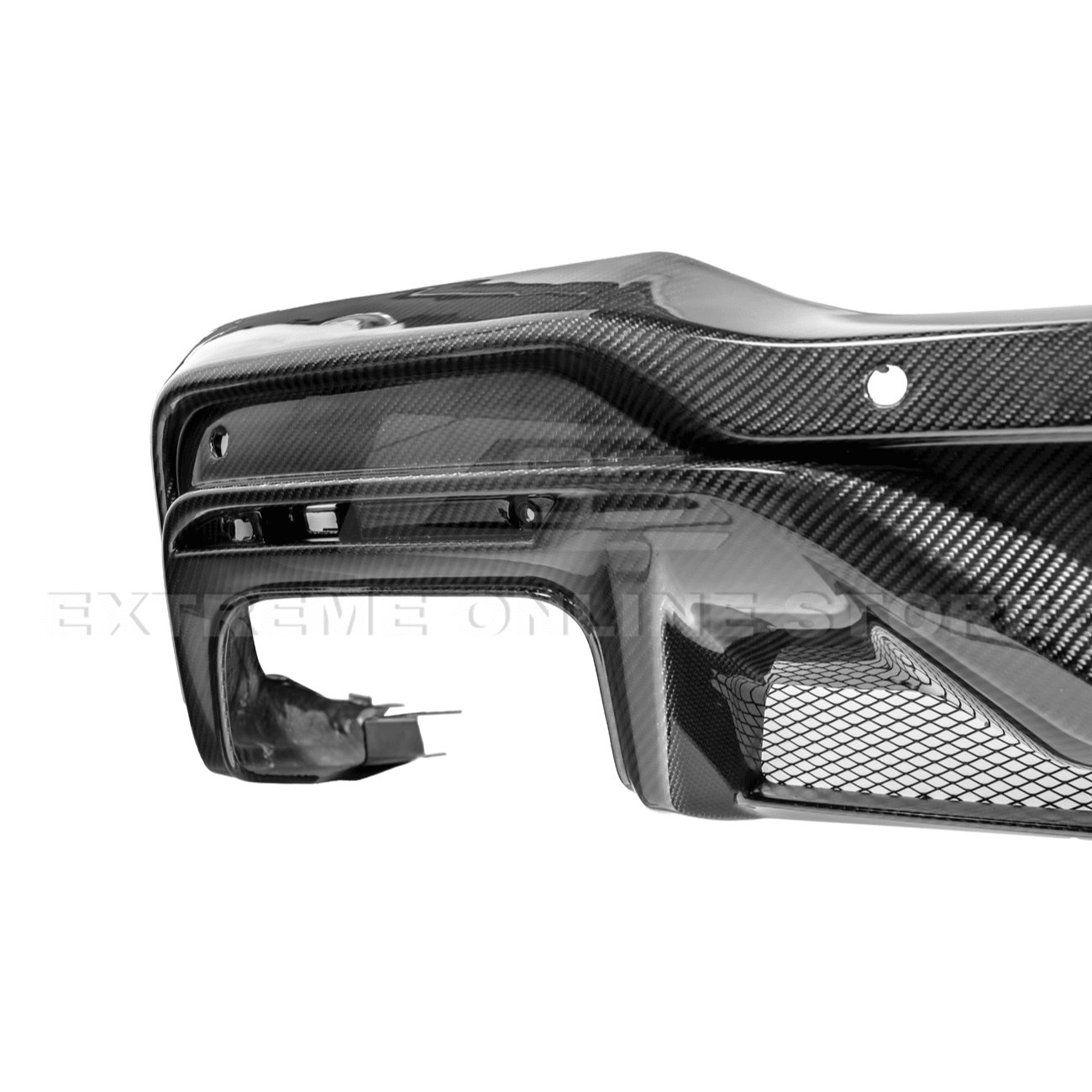 Ford Mustang S650 Dark Horse Style Dry Carbon Fiber Rear Bumper Diffuser 2024-Up