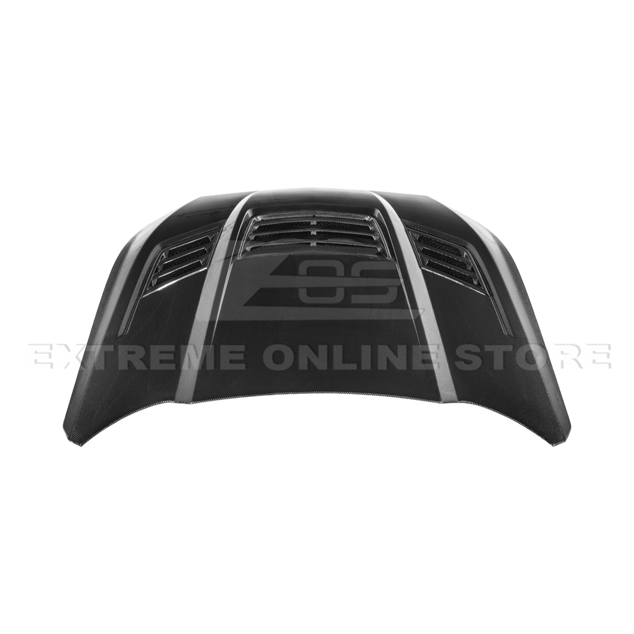 Ford Mustang S650 Super Snake Style Carbon Fiber Front Hood Vented Cover 2024-Up