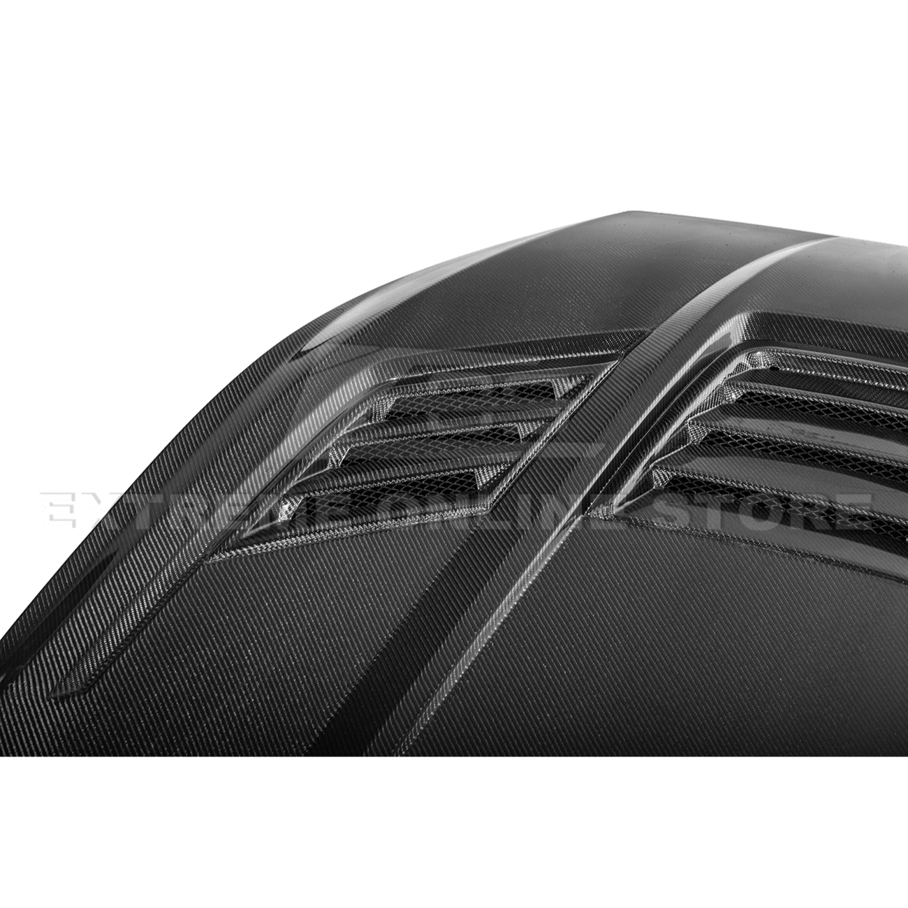 Ford Mustang S650 Super Snake Style Carbon Fiber Front Hood Vented Cover 2024-Up