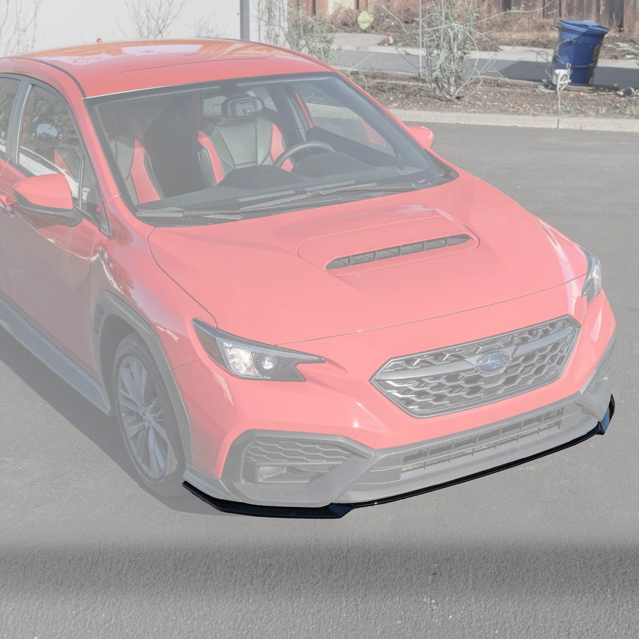 Subaru WRX VB STi Style Gloss Black Red Front Bumper Lip Splitter 2022-Up